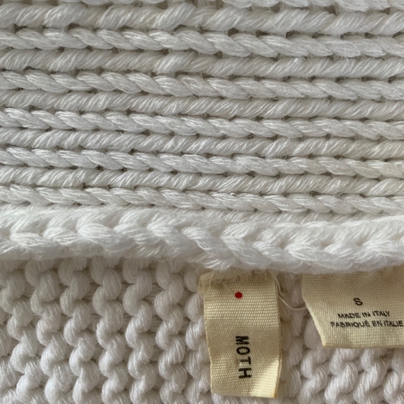 Anthro Moth White Knit Sleeveless Top Size S - Picture 6 of 8